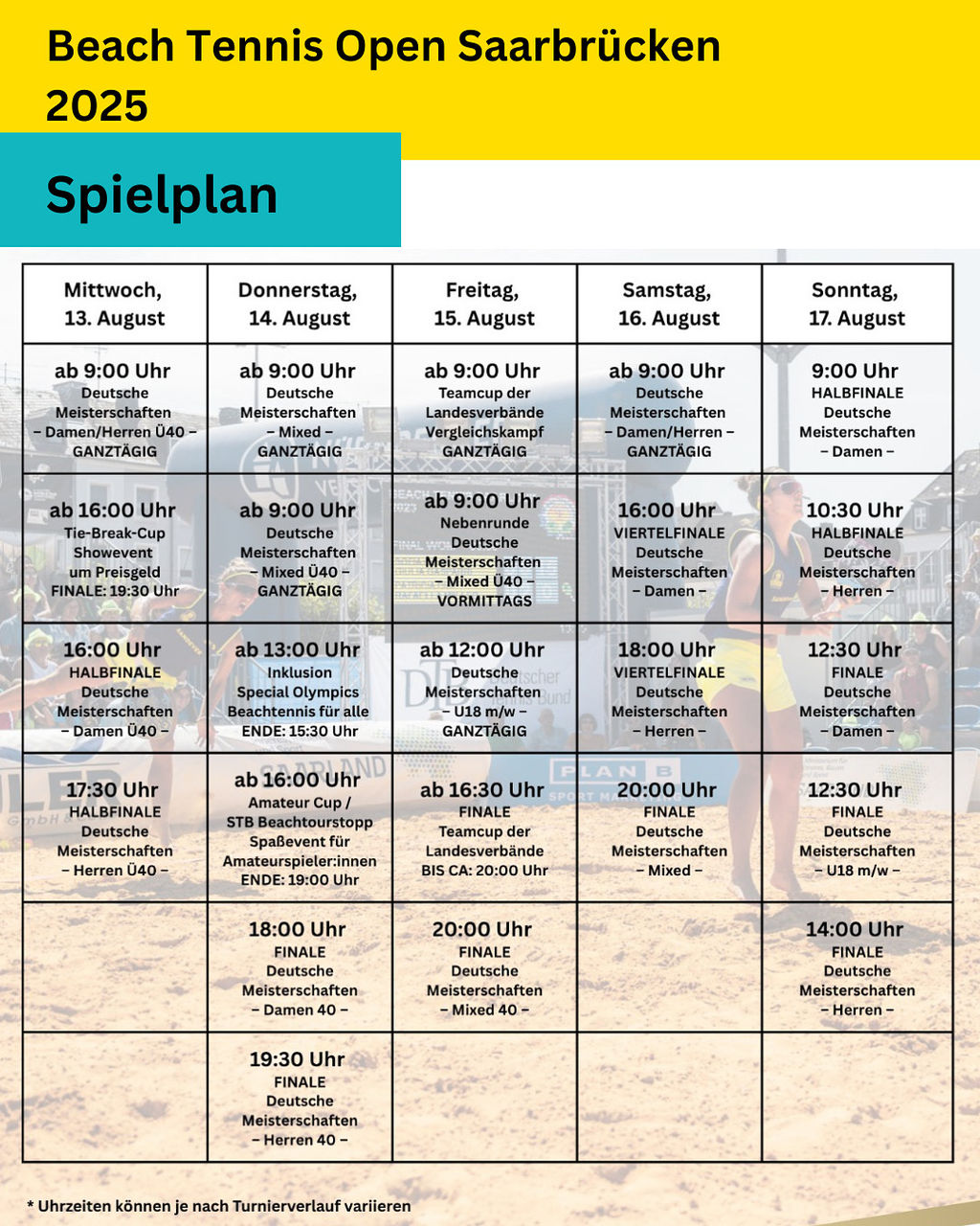 Spielplan