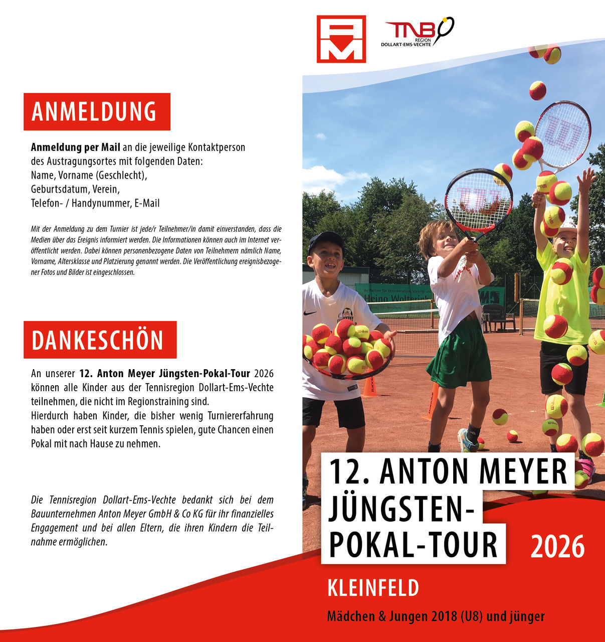 Flyer der AM-Pokaltour, Außenansicht