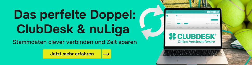 ClubDesk mit nuLiga-Integration für Tennisvereine