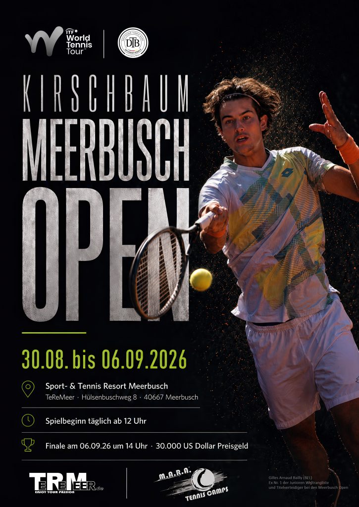 Turnierplakat der Kirschbaum Meerbusch Open 2026