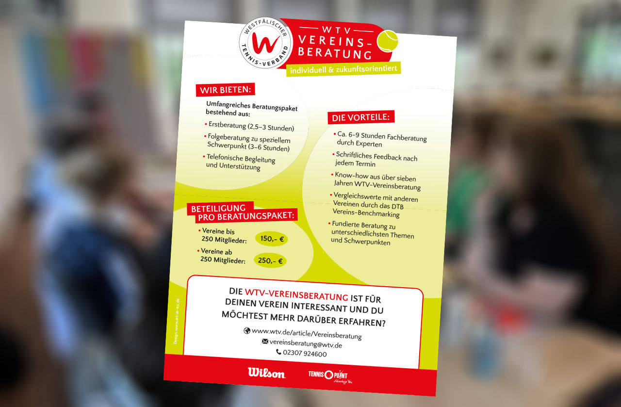 Informationsflyer der WTV Vereinsberatung