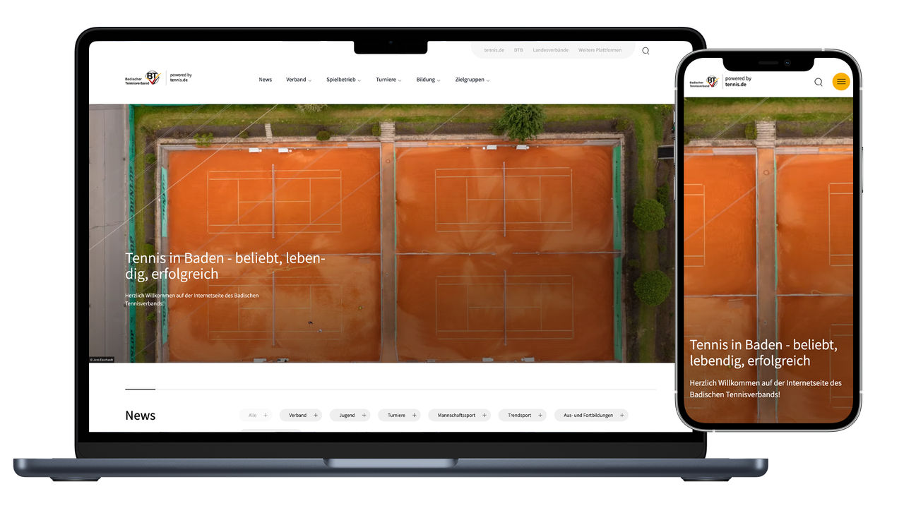 tennis.de BAD Mockup