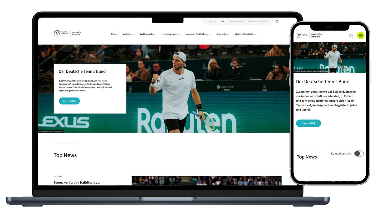 tennis.de DTB Mockup