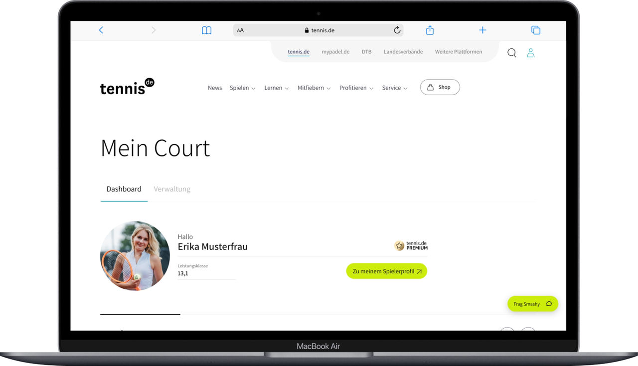 Mein Court tennis.de