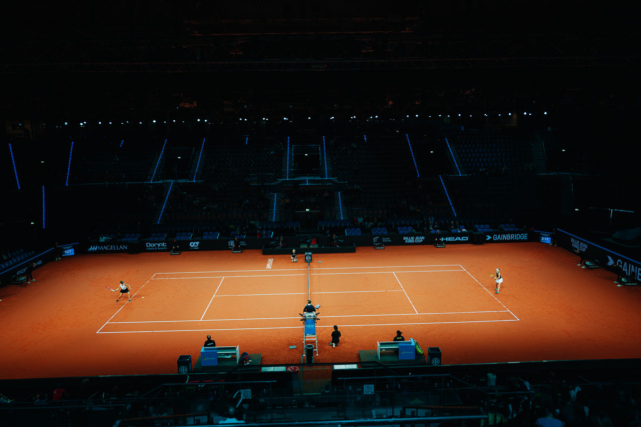 Billie Jean King Cup 2023 in Stuttgart mit dem DTB. (Deutscher Tennis Bund)14.04.2023Abdruck+jede Verwendung ohne Zustimmung vom DTB oder Philipp Reinhard ist untersagt.