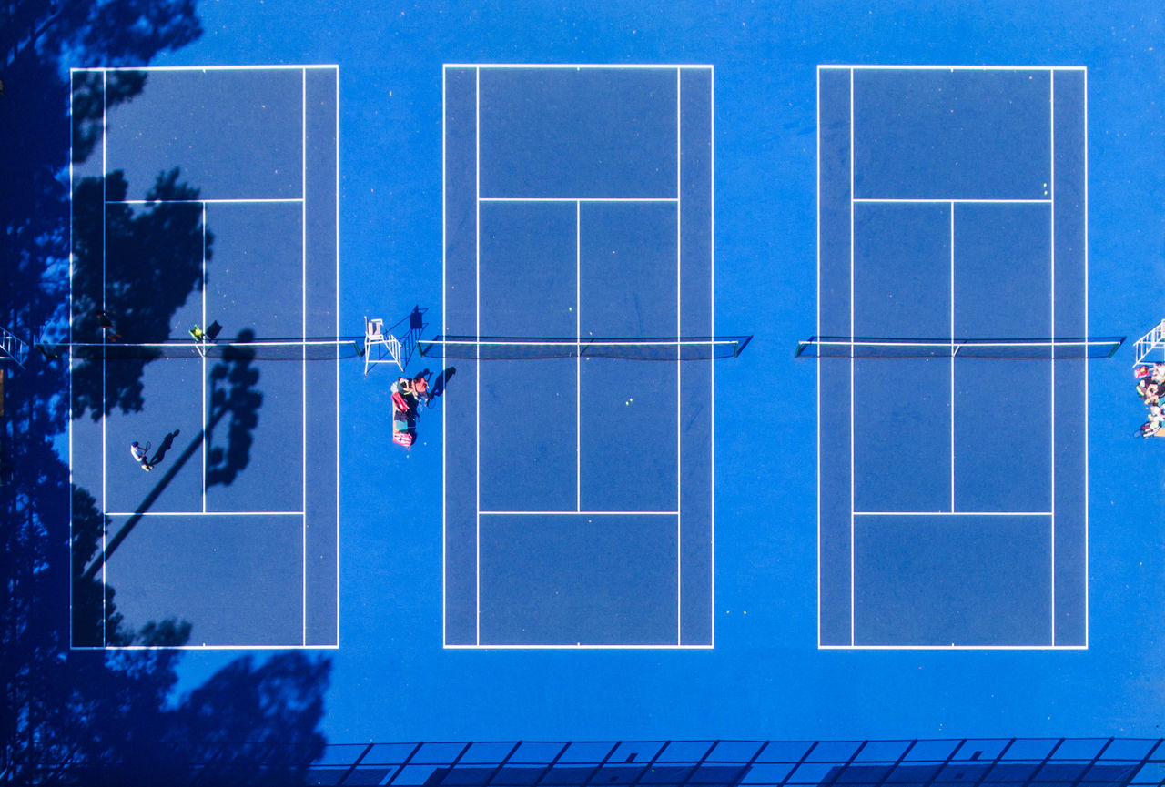 Tennis courts aerial view