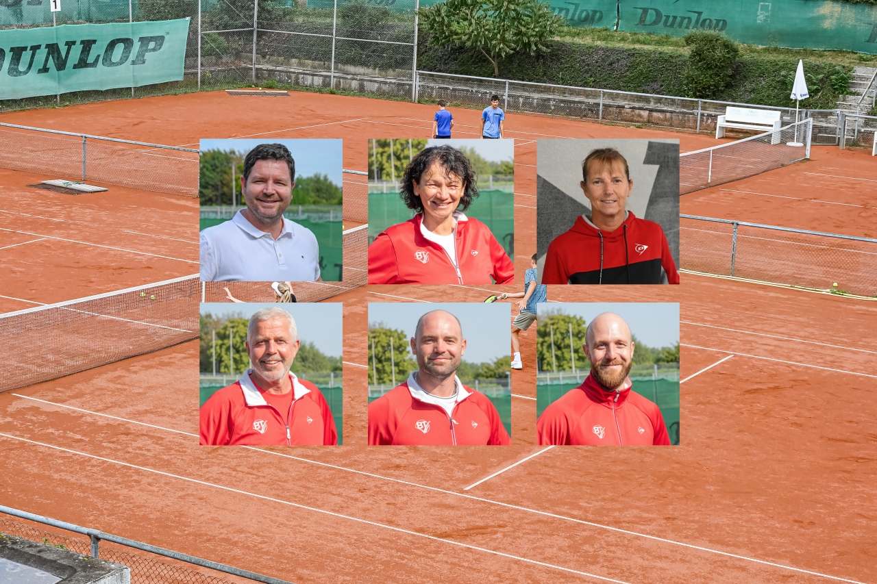 Portraitfotos der BTV-Trainer:innen in einem Bild des LLZ Leimen