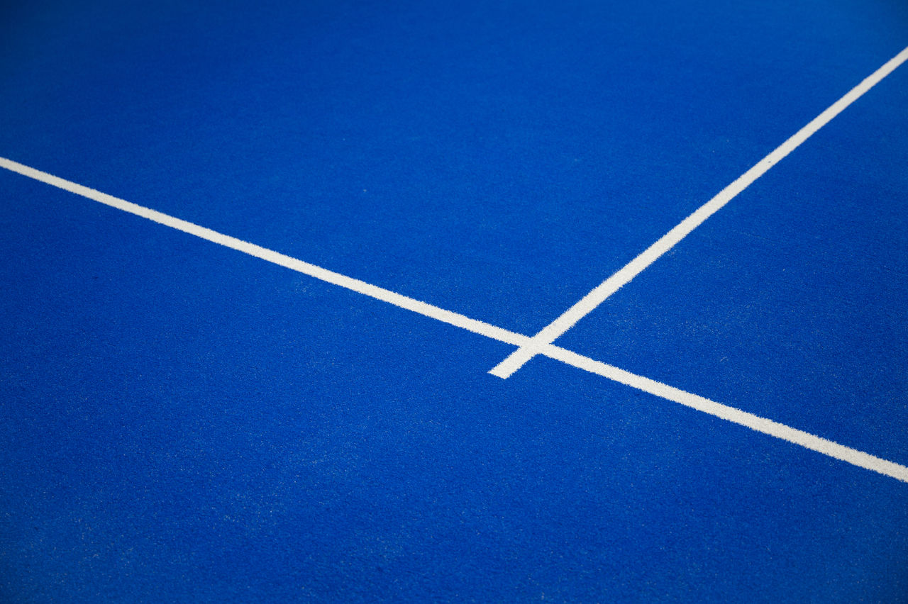 White lines of a padel court