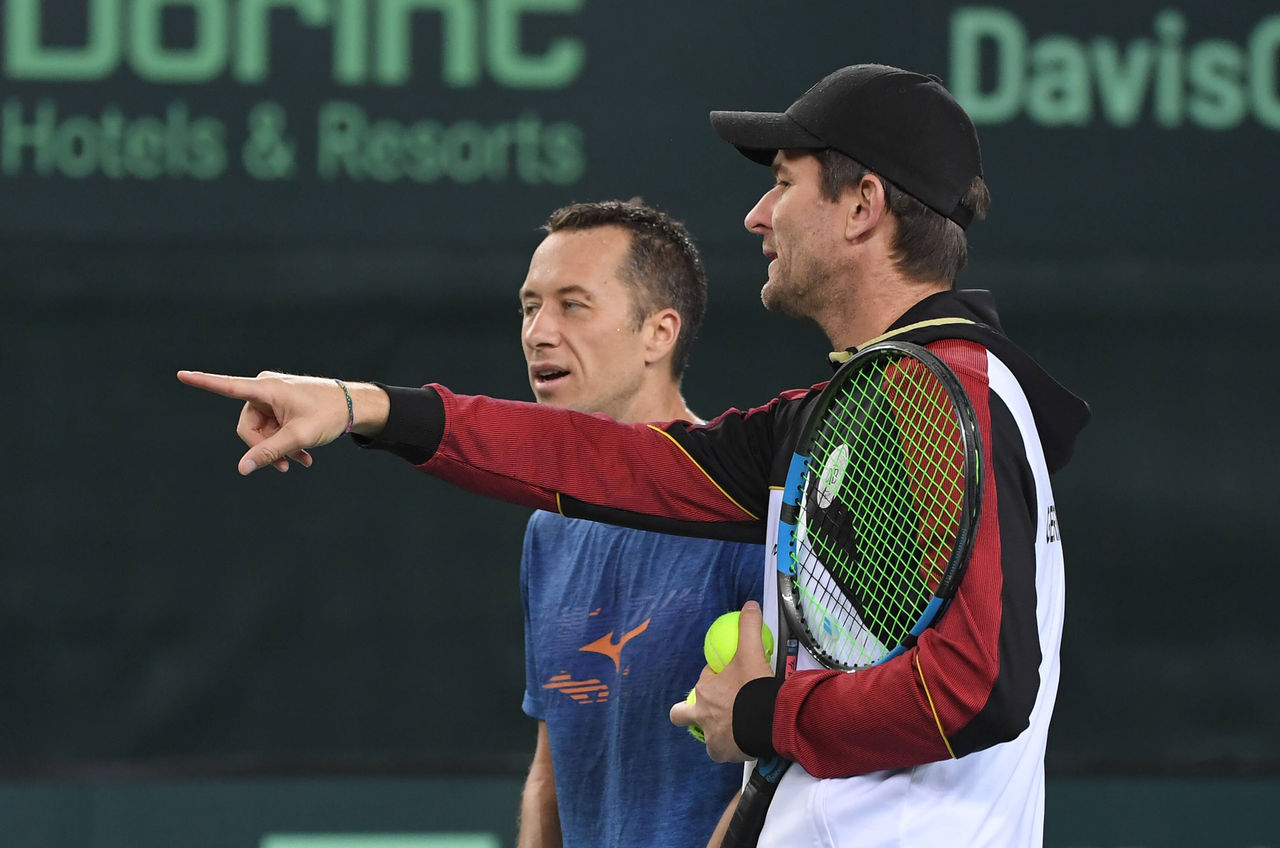  Davis Cup Qualifiers 2020 Germany - Belarus German Team: Teamcaptain : Michael Kohlmann and Philipp Kohlschreiber , Germany *** Davis Cup Qualifiers 2020 Germany Belarus German Team Team Captain Michael Kohlmann and Philipp Kohlschreiber , Germany