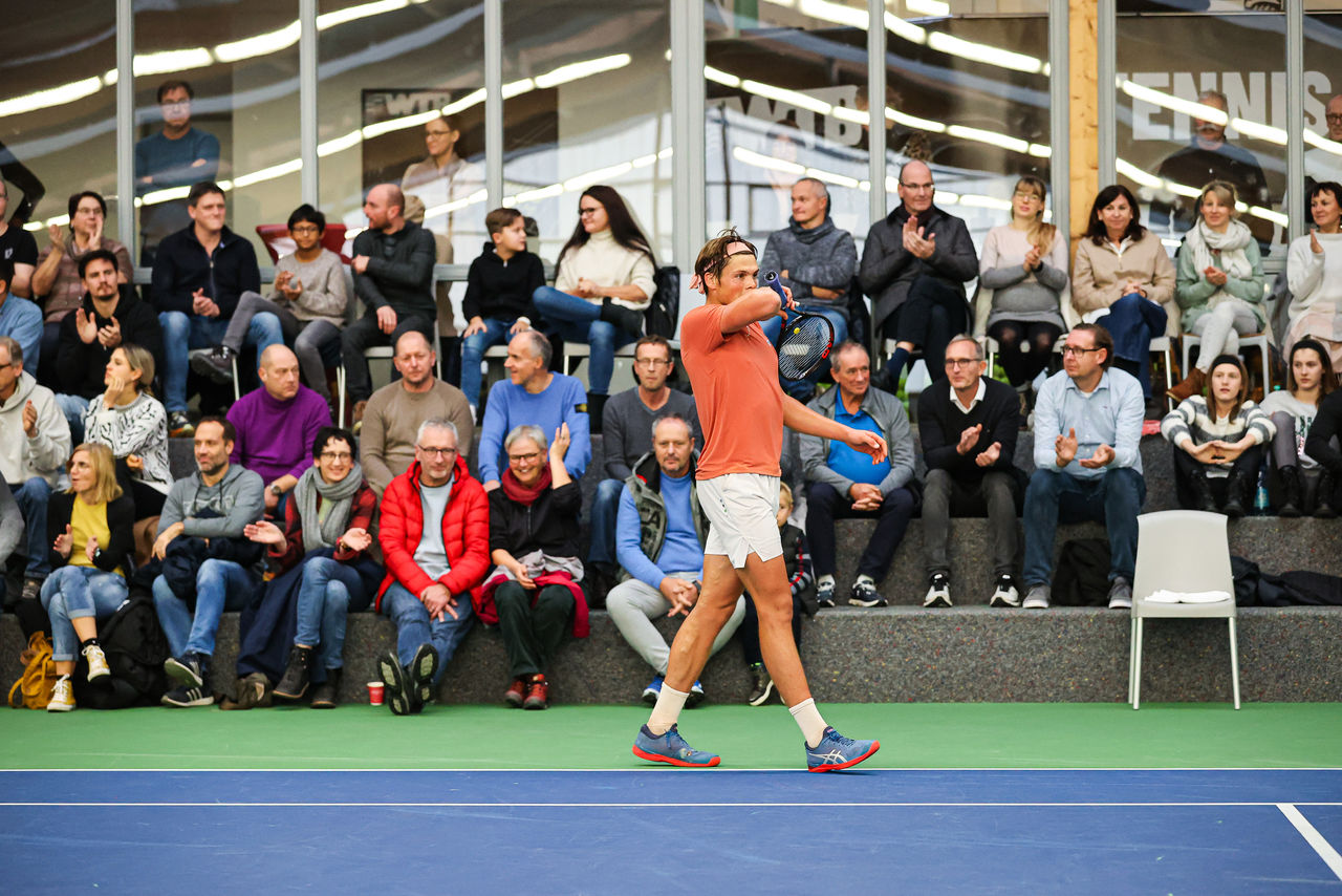 Patrick Zahraj (TC Wolfsberg Pforzheim e.V.), 

Deutsche Hallen-Meisterschaften der Damen und Herren 2023, Biberach an der Riß, Bezirksstützpunkt Biberach, 10.12.2023, 

Foto: Claudio Gärtner