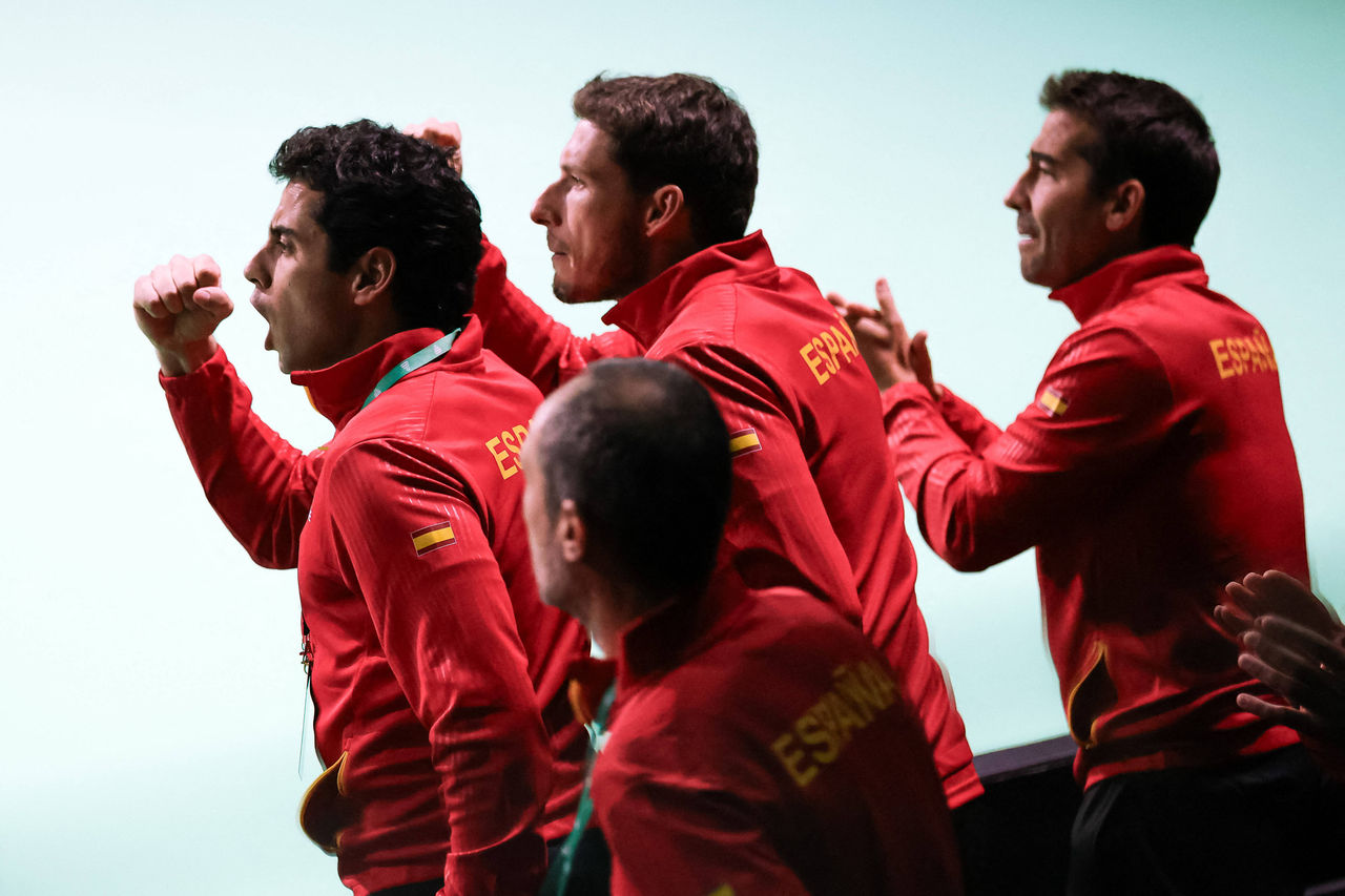 spanish team during Davis Cup - Final Eight, International Tennis match in Bologna
