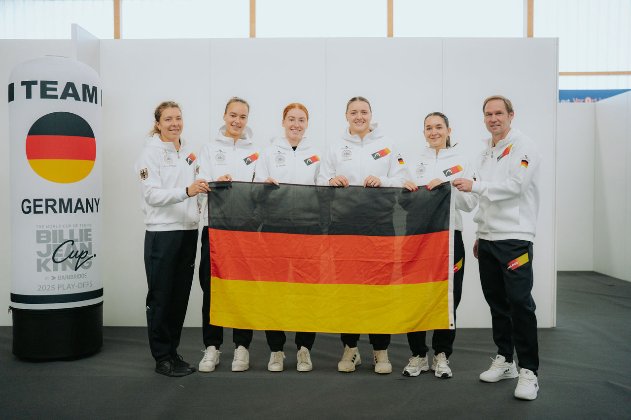 Team Deutschland bei den Billie Jean King Cup-Play-offs in Ismaning