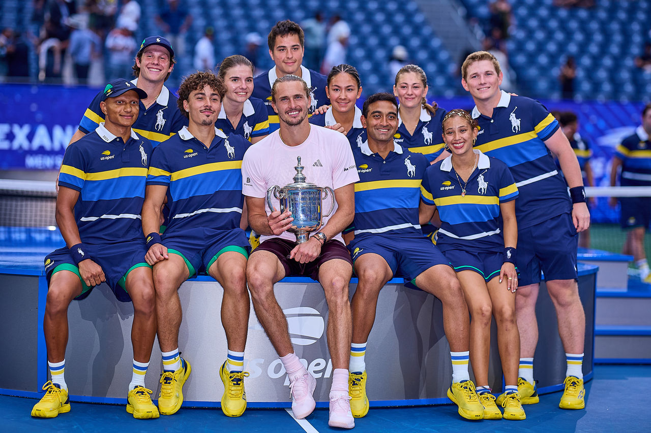 Alexander Zverev celebrating his US Open victory